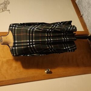 Bellamie Army Green Plaid Sweater Midi Dress with Pockets Size L